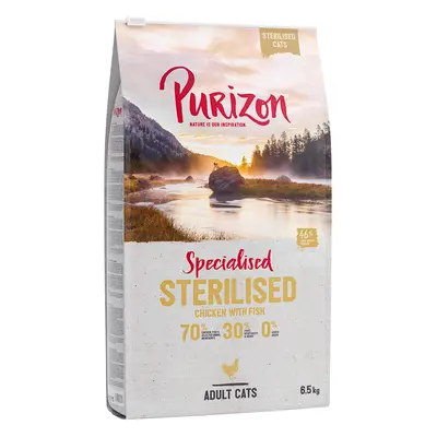 Purizon Grain-Free Dry Cat Food Economy Pack - Adult Sterilised Chicken & Fish (2 x 6.5kg)