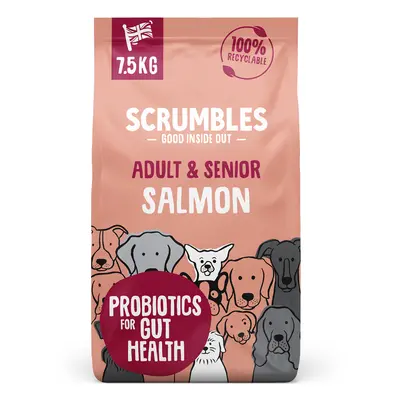 Scrumbles Adult & Senior Salmon Dry Dog Food - Economy Pack: 2 x 7.5kg