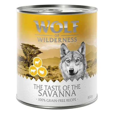 Wolf of Wilderness Adult "The Taste of" 6 x 800g - The Taste of the Savanna - Turkey, Beef, Goat