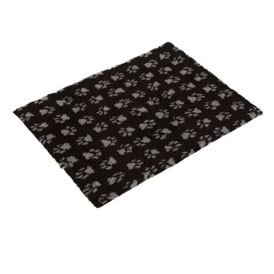 Vetbed® Isobed SL Paw Pet Blanket - Black / Grey - 150 x 100 cm (L x W)