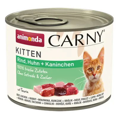 Animonda Carny Kitten 12 x 200g - Beef, Chicken & Rabbit