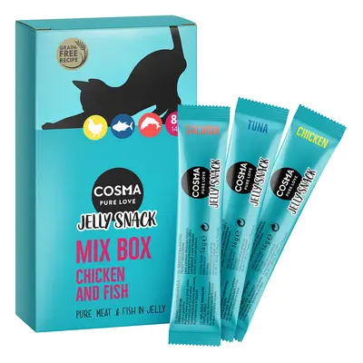 Cosma Jelly Snacks Saver Pack - Mix 1: Chicken, Tuna, Salmon (24 x 14g)