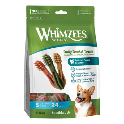 Whimzees by Wellness Toothbrush - Size S: for small dogs (7 - 12 kg, 24 Snacks)