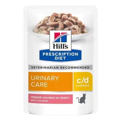 Hill's Prescription Diet Feline c/d Multicare Urinary Care - Salmon - 12 x 85g pouches