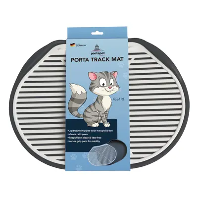 Litter Box Rug - Soft Touch Track Mat - Silver