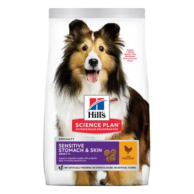 Hill's Science Plan Adult 1+ Sensitive Stomach & Skin Medium with Chicken - Economy Pack: 2 x 14