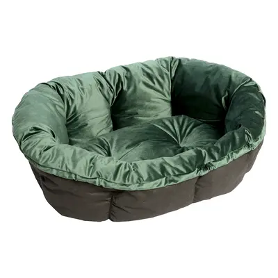 Ferplast Green Velvet Sofa Cover for Siesta Deluxe Dog Basket - Size 4: 64 x 48 x 25 cm (L x W x