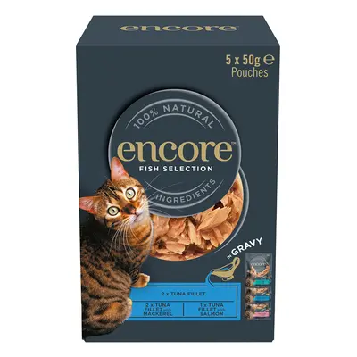 Encore Cat Gravy Pouch Mix Saver Pack 20 x 50g - Fish Selection (3 Varieties)