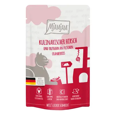 MjAMjAM Squeezy Pouches 12 x 125g - Culinary Venison & Turkey on Fresh Cranberries