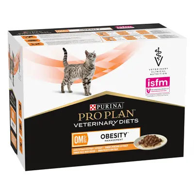 PURINA PRO PLAN Veterinary Diets Feline OM Obesity Management - Chicken - 10 x 85g