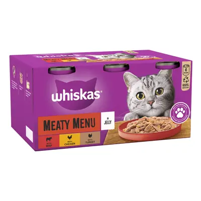 Whiskas 1+ Cans Saver Pack 24 x 400g - Meaty Menu in Jelly