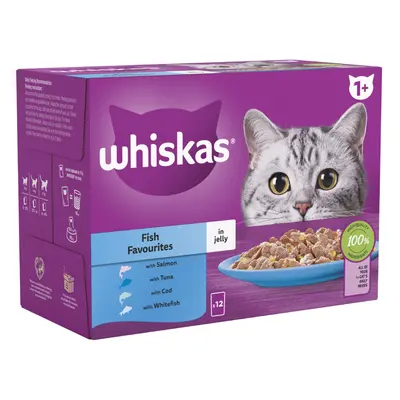 Whiskas 1+ Fish Favourites in Jelly - Saver Pack: 96 x 85g