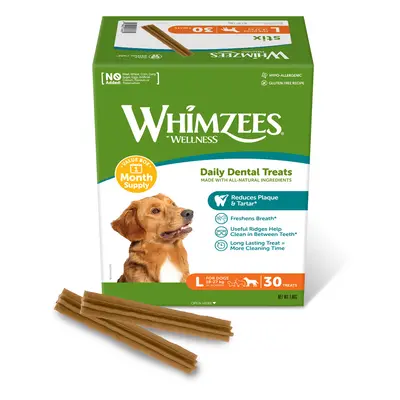 Whimzees by Wellness Monthly Stix Box - Size L: for large dogs (1800g, 30 Sticks)