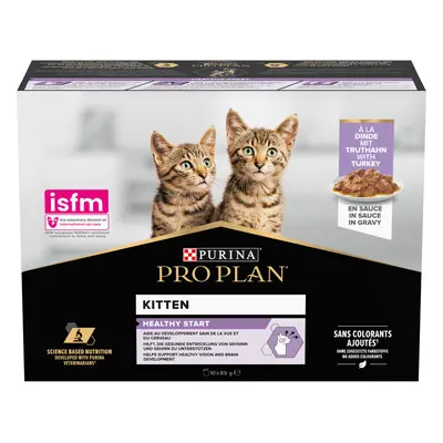 PURINA PRO PLAN Kitten Healthy Start - Turkey in Gravy (10 x 85g)