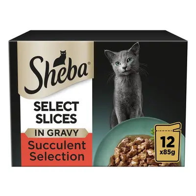 Sheba Pouches Select Slices Saver Pack 96 x 85g - Succulent Collection in Gravy