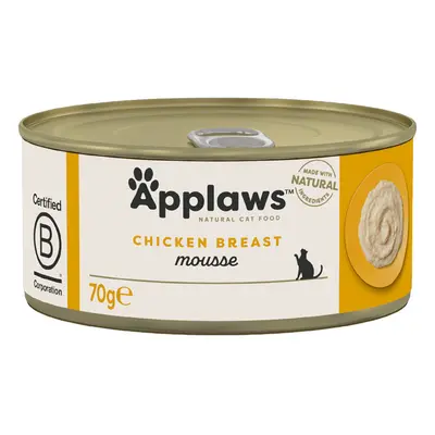 Applaws Adult Cat Cans in Mousse 70g - Chicken (6 x 70g)