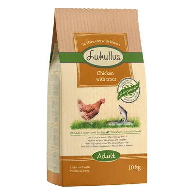 Lukullus Cold-Pressed Dry Dog Food Economy Pack 2 x 10kg - Chicken with Trout