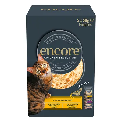 Encore Cat Gravy Pouch Mix 5 x 50g - Chicken Selection (3 Varieties)