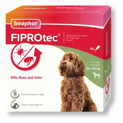 Beaphar FIPROtec® Flea & Tick Spot-on For Dogs - L (20-40kg) - 4 pipettes