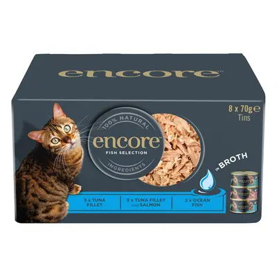 Encore Cat Tin Multipack Selection 8 x 70g - Fish Selection (3 Varieties)