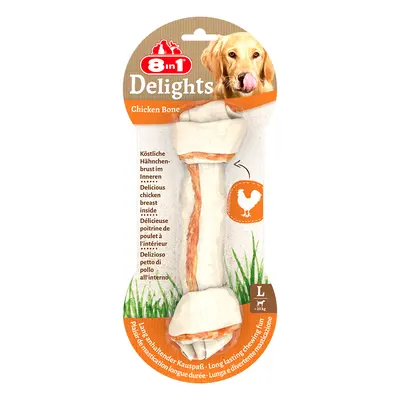 8in1 Delights Chew Bones - Chicken - L (1 Bone)