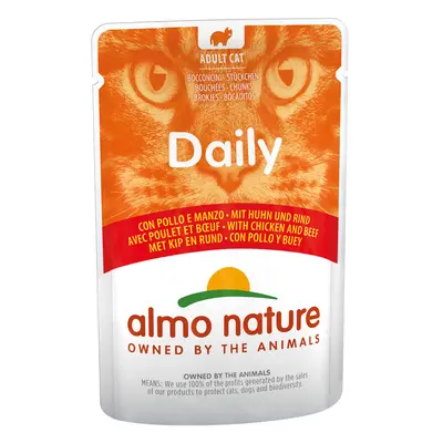 Almo Nature Daily Menu Pouches for Cats 70g - Chicken & Beef (6 x 70g)