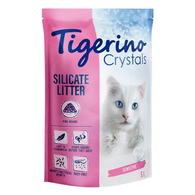 ​​​​​​​Tigerino Crystals Cat Litter Colourful – Sensitive (Unscented) - Economy Pack: 3 x 5 litr