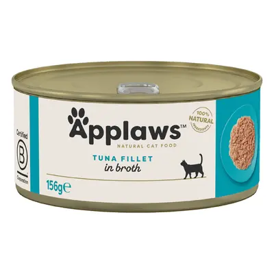 Applaws Adult Cat Cans Tuna/Fish in Broth 156g - Tuna Fillet (24 x 156g)