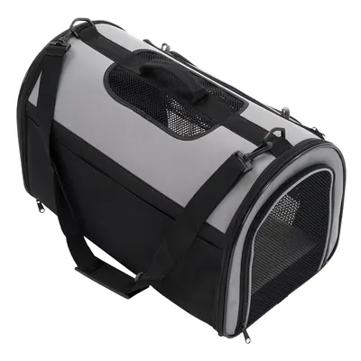 Pet Carrier Freedom with Side Extension - Black & Grey - 50 x 29 x 32 cm (L x W x H)