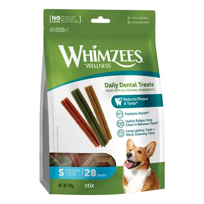 Whimzees by Wellness Stix for Dogs - Saver Pack: 2 x Size S