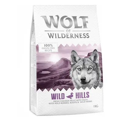 2 x 1kg Wolf of Wilderness Dry Dog Food - Try Now! - Adult "Wild Hills" Duck (2 x 1kg)