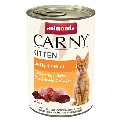 Animonda Carny Kitten Saver Pack 24 x 400g - Poultry & Beef