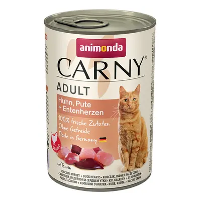 Animonda Carny Adult Saver Pack 12 x 400g - Chicken, Turkey & Duck Hearts