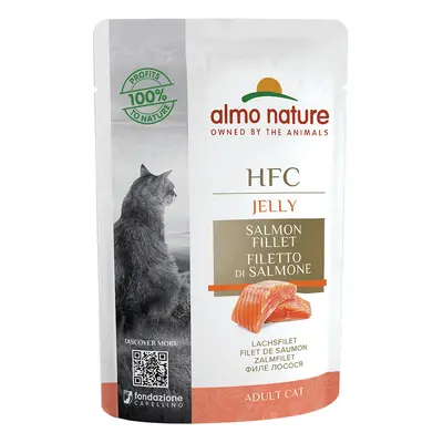 Almo Nature HFC Jelly Pouches for Cats Saver Pack 24 x 55g - Salmon Fillet