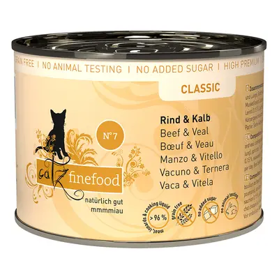 Catz finefood Can 6 x 200g - Beef & Veal