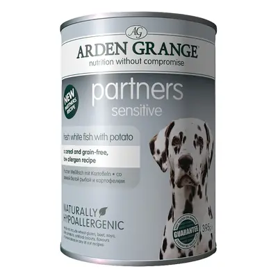 Arden Grange Partners Saver Pack 24 x 395g - Sensitive - White Fish with Potato