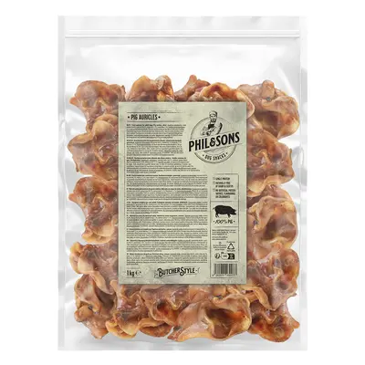 Phil & Sons Pig Ear Auricles - Saver Pack: 3 x 1000g