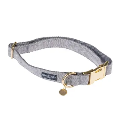 Nomad Tales Calma Collar - Stone - Size L: 39 - 64 cm Neck Circumference, 25mm Width