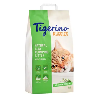 Tigerino Nuggies Cat Litter – Spring Meadow Scent - Economy Pack: 2 x 14l