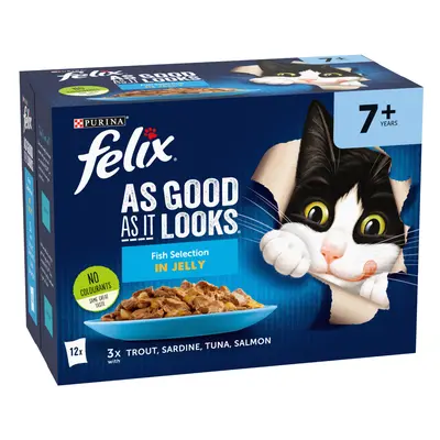 Felix Senior As Good As It Looks 12 x 100g/85g - Fish Selection in Jelly (12 x 100g)