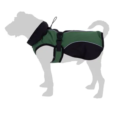 Soft Shell Dog Coat - Green - Approx. 45cm Back Length