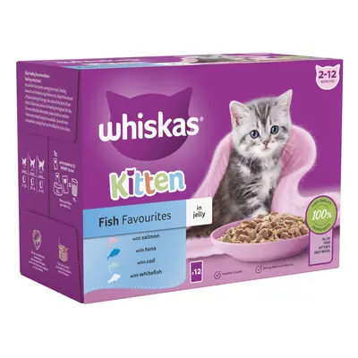 Whiskas Kitten Pouches in Jelly - Fish Selection in Jelly (48 x 85g)