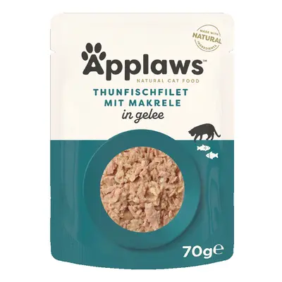 Applaws Adult Cat Pouches in Jelly 32 x 70g - Tuna with Mackerel