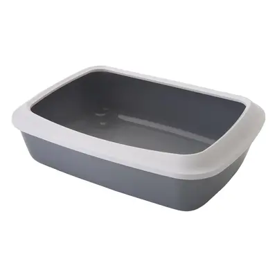 Savic Iriz Cat Litter Tray with Protective Edge - 42cm - Grey