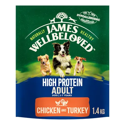 James Wellbeloved Adult Hypoallergenic High Protein - Chicken & Turkey - 1.4kg