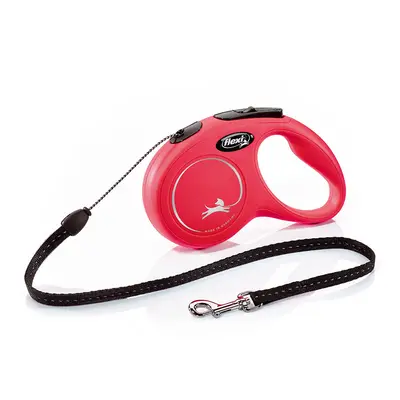 Flexi Dog Leads - New Classic Rope Leash Red (Size S: 5m, up to 12kg)