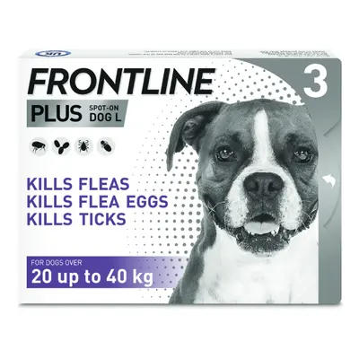 FRONTLINE® Plus Spot On for Dogs - L (20-40kg) - 3 pipettes x 2.68ml