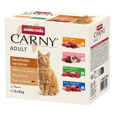 Animonda Carny Pouch Multipack - Mixed Pack - 4 Varieties (8 x 85g)