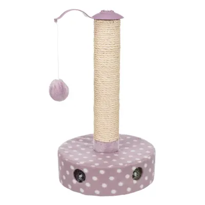 Trixie Junior Fleece Scratching Post - Lilac / White