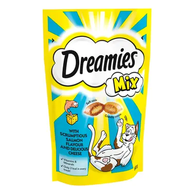 Dreamies Mix Cat Treats 60g - Saver Pack: 8 x Salmon & Cheese